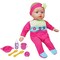 Lissi: 15" Moving Face Baby Doll - Pink-Green-Blue- Floral - Interactive Doll & Feeding Care Accessories, Sucks On Pacifier & Makes Noises, Kids 2+